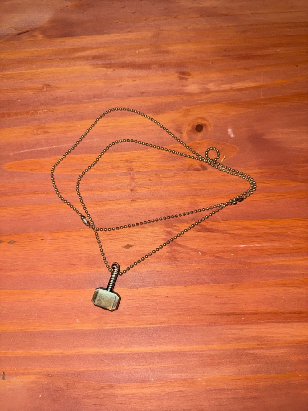 Thor Hammer Pendant matte ball Necklace silver see photos for measurements